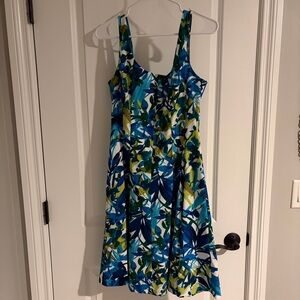 Connected Apparel dress 12 blue green cocktail dress